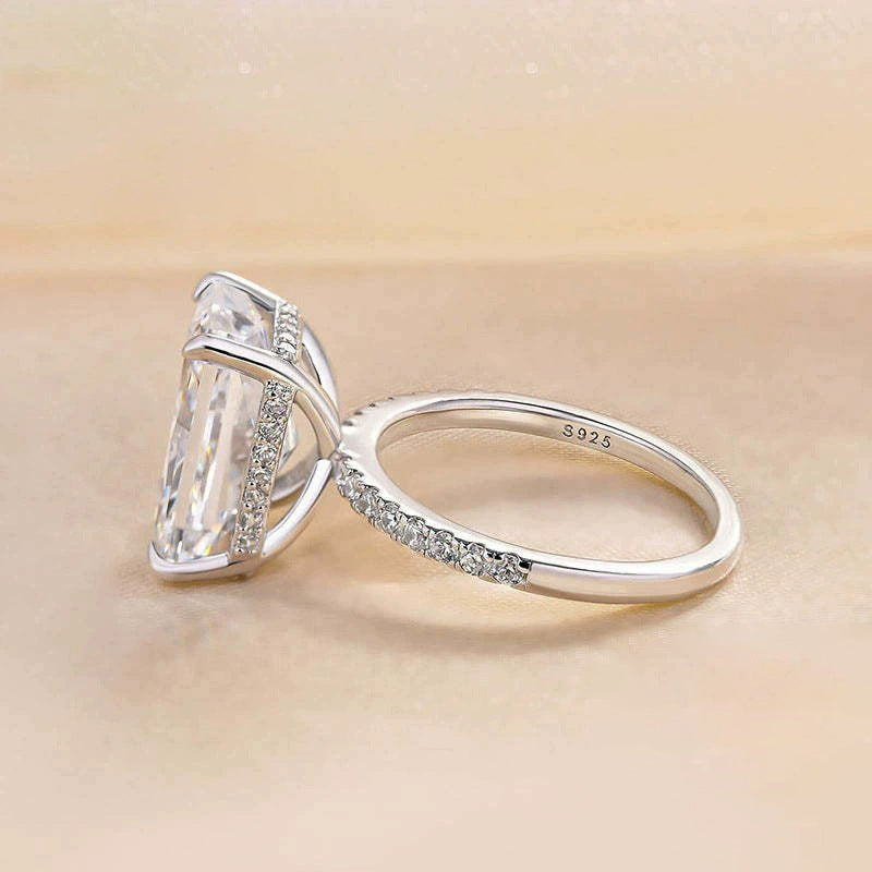 Women's Oran Jewelry Sier Inlay Zircon Rhinestone Rings