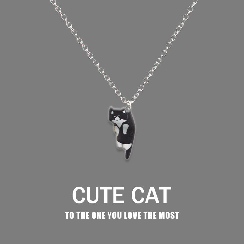 Creative Fashion Hanging Lazy Cartoon Cat Necklaces