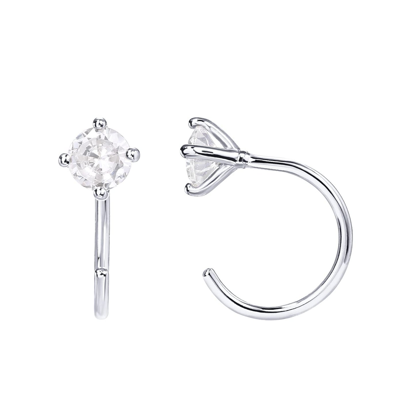 Semicircle Piercing Simple Style Ear Hook Earrings