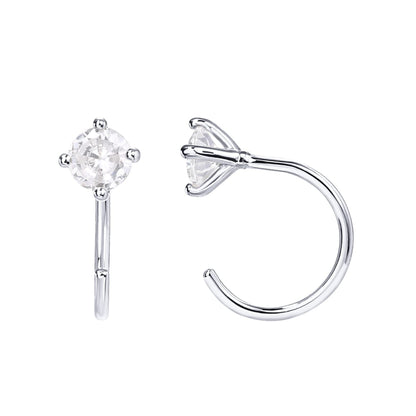 Semicircle Piercing Simple Style Ear Hook Earrings
