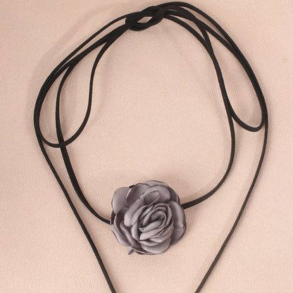 Unique Design Rose Long Lace Up Necklaces