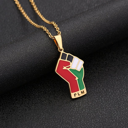 Stainless Steel Palestine Couple Style National Popular Necklaces