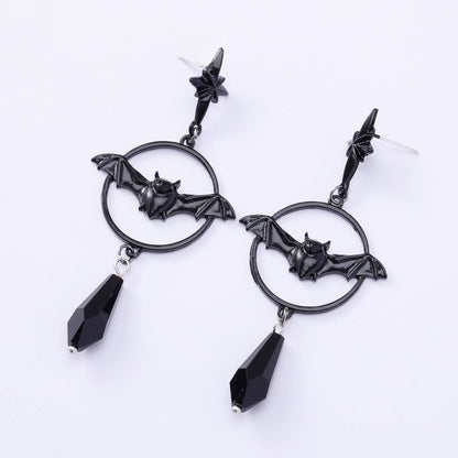 Exaggerated Personalized Halloween Dark Gothic Black Earrings