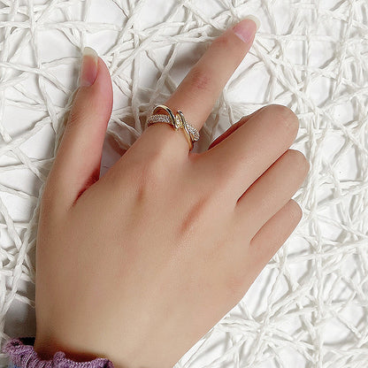 Women's Light Luxury Style Fashion Personality Geometry Design Rings
