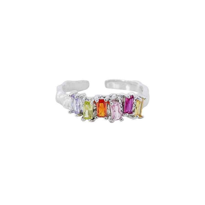 Opal Moonstone Colored Gems Zircon Pink Diamond Female Rings