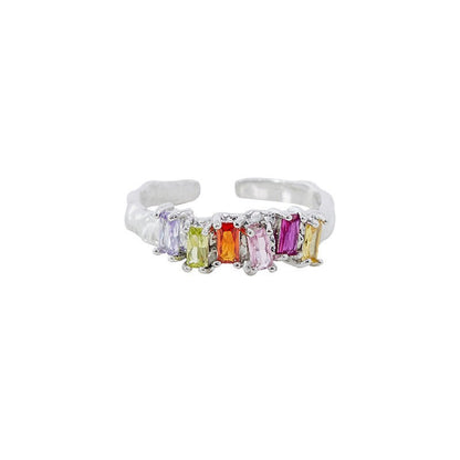 Opal Moonstone Colored Gems Zircon Pink Diamond Female Rings