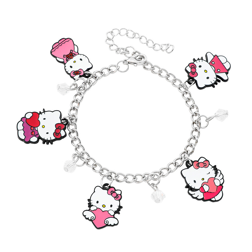 Anime Hello Kitty Clow Beaded Ornament Bracelets