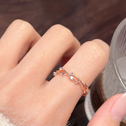 Cross Rose Gold Retro Temperamental Minority Rings