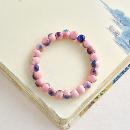 Ceramic Ornament Fashion Flower Glaze Beads Casual Bracelets