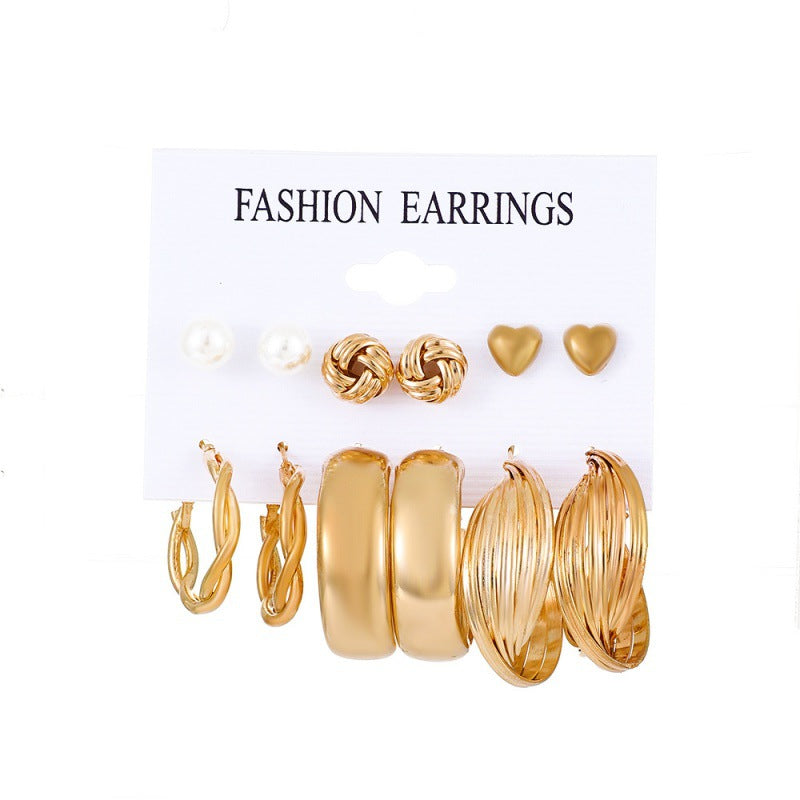 Twisted Suit Personalized Exaggerated Circle Geometry Earrings