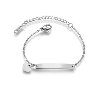 Women's Personalized Simple Stainless Steel Lettering Three-color Bracelets