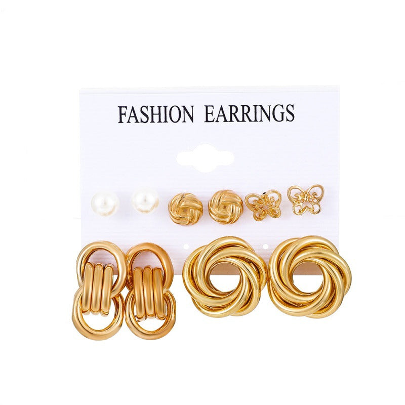 Twisted Suit Personalized Exaggerated Circle Geometry Earrings