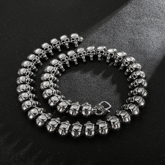 Men's Titanium Steel Creative Personality Glossy Ghost Bracelets