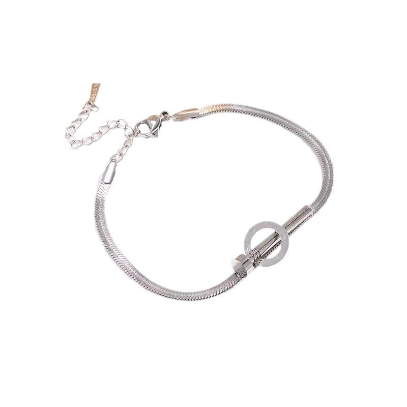 Women's Titanium Steel Electric Gold-plated Fashion Style Bracelets