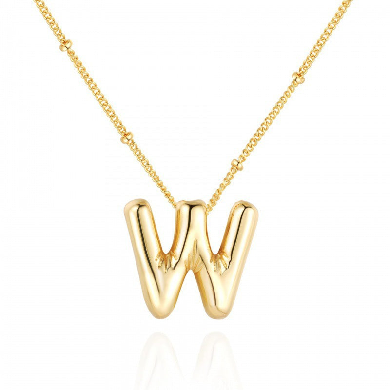 Women's Gold Balloon Glossy English Letter Fashion Pendants