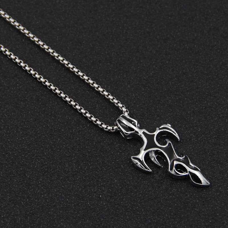 Men's Chain Hip Hop Style Titanium Steel Couple Necklaces