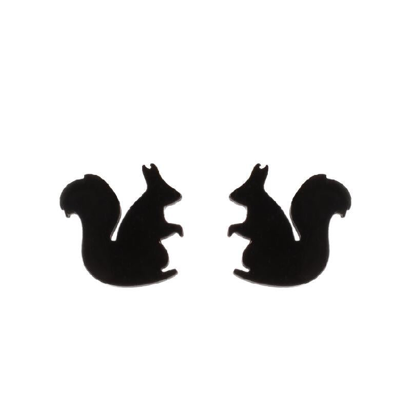 Women's Minority Fashion Stainless Steel Cute Squirrel Earrings