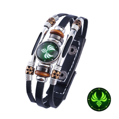 Women's & Men's Game Eye Of Wind Fire Thunder Ice Elements Trendy Bracelets