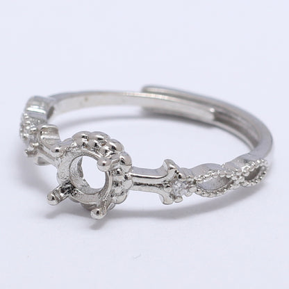 Frame Open Mouth Autumn Copper Alloy Electroplating Sier Rings
