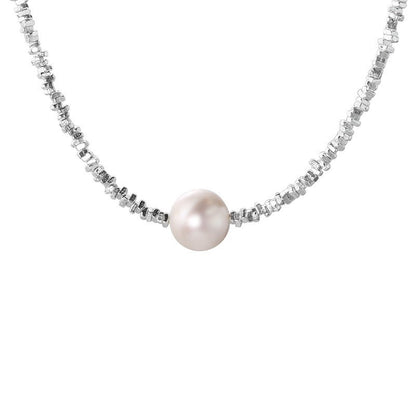 Sier Perfect Circle Strong Light Shell Pearls Necklaces