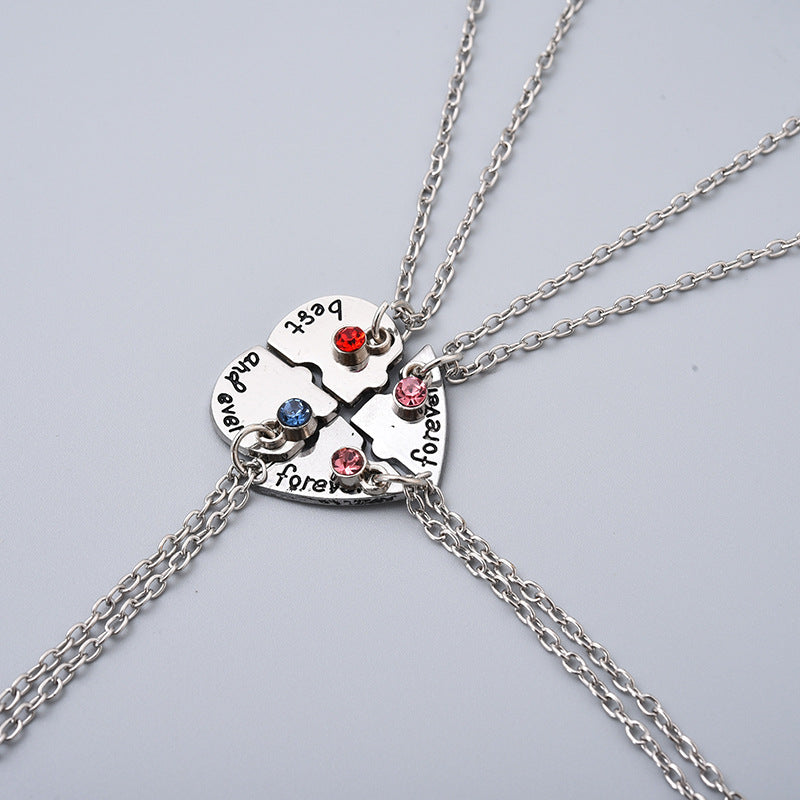 Fashion Letter Good Friend Heart-shaped Z Necklaces