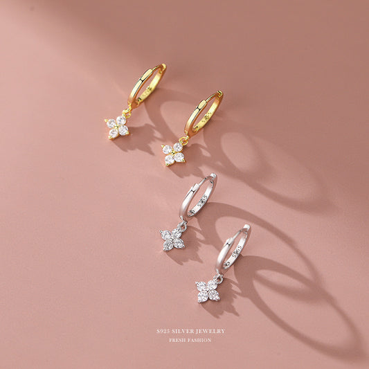 Clip Korean Style Niche Temperament Simple Earrings