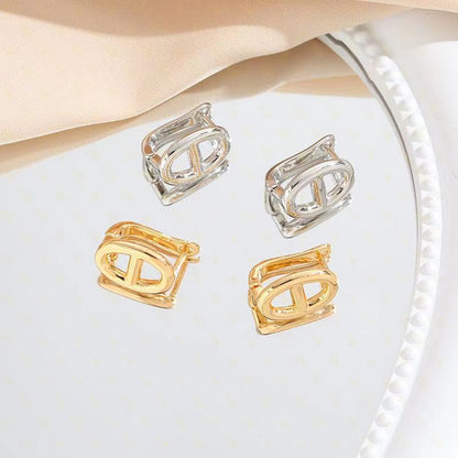 Hollow Pig Nose Female Korean Style High Sense Earrings