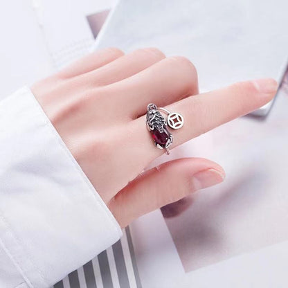 Men's Mouth Domineering Fashion Set Stacked Single Rings