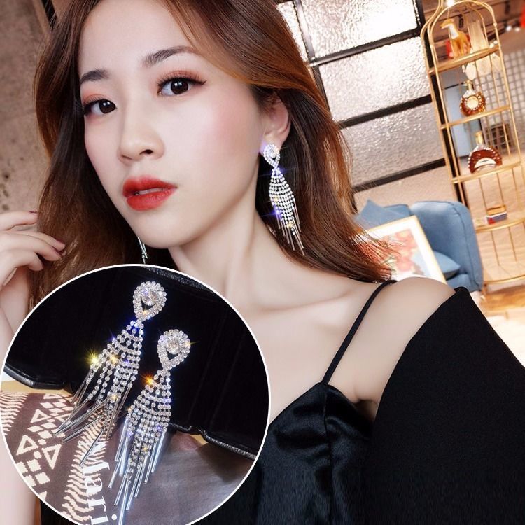 Sense Sterling Sier Long Female Sweet Elegance Eardrops Earrings