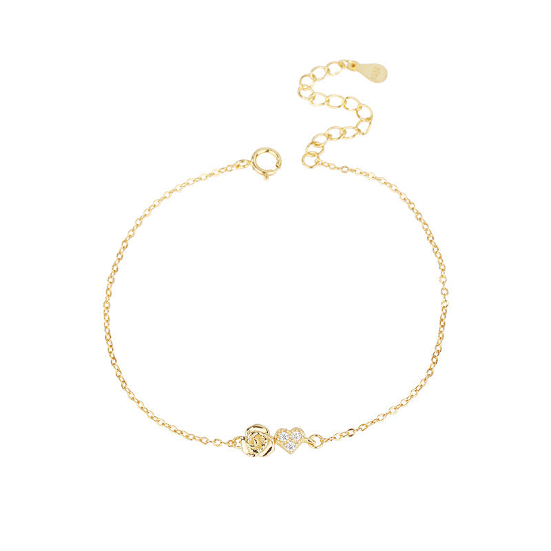 Rose Sier Plated Gold Thin Glittering Bracelets