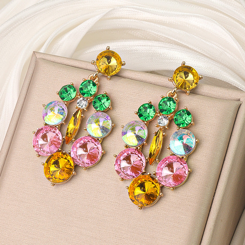 Design Elegant Flower Light Luxury High Earrings