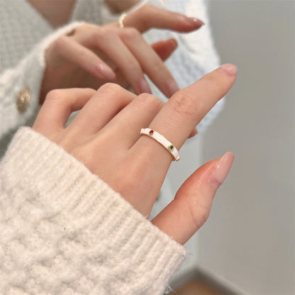 Glazed Butterfly Female Western Style Design High Sense Unique Rings