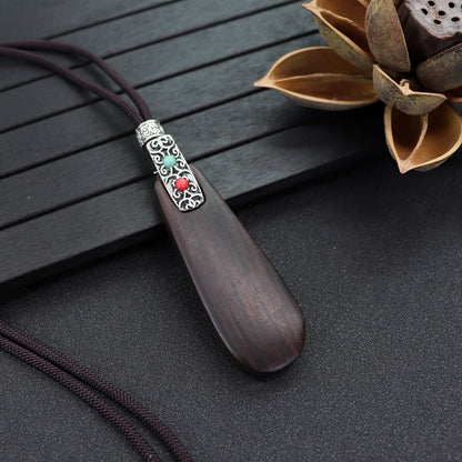Women's Simple Zen Sweater Chain Cotton Linen Pendants