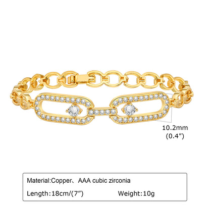 Women's Zircon Flower Heart-shaped Round Leaf Snake-shaped Spring Bracelets