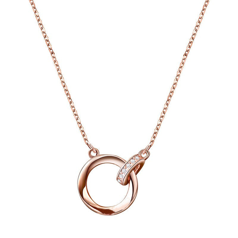 Women's Summer Sterling Sier Mobius Strip High-grade Necklaces