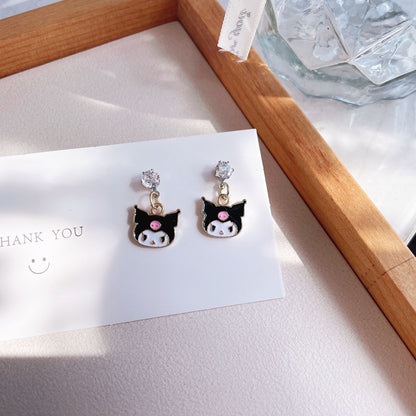 Cartoon Young Cute Melody Clow Pom Earrings