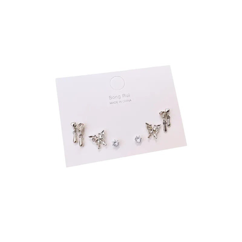 Set Small Ear Niche Design Light Earrings