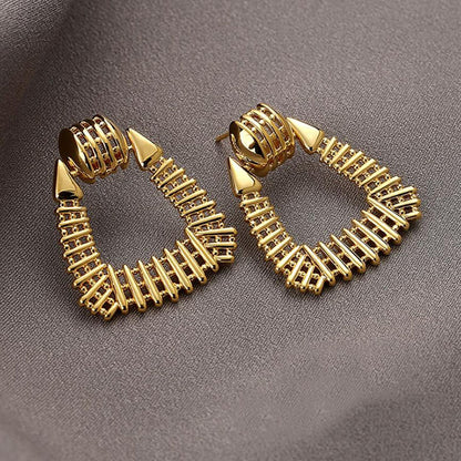 Luxury Trendy Triangle Hip Hop Geometric Exaggerated Earrings