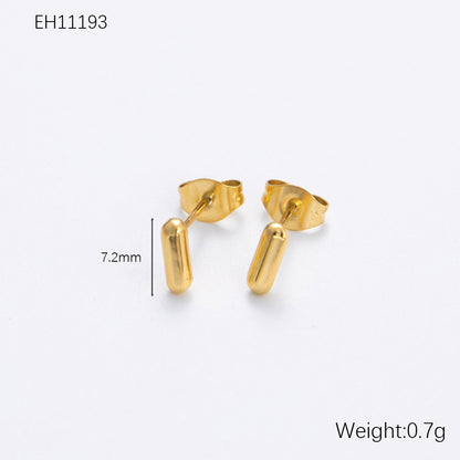 Women's Alphabet Letter Stainless Steel Gold-plated High-grade Affordable Luxury Earrings