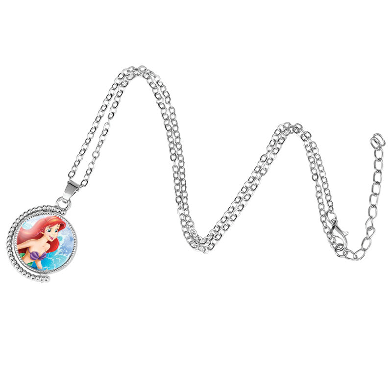 Little Mermaid Double-sided Rotatable Exquisite Sweater Necklaces
