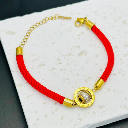 Woven Red Rope Roman Diamond Double Auspicious Fashion Bracelets