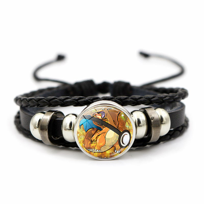 Women's & Men's Leather Time Stone Woven Hand Jewelry Bracelets