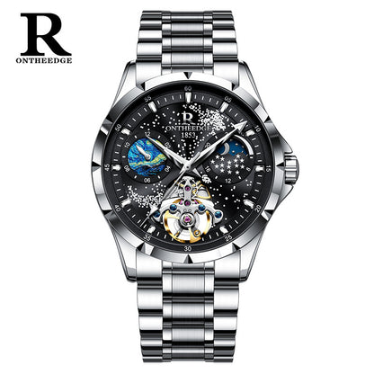 Men's Starry Luminous Business Watch Automatic Hollow Mechanical Watches
