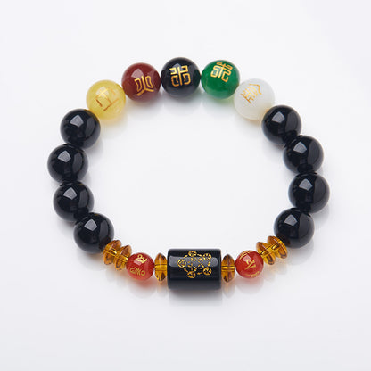 Women's & Men's Elements Wood Fire Gold Water Buddha Bracelets