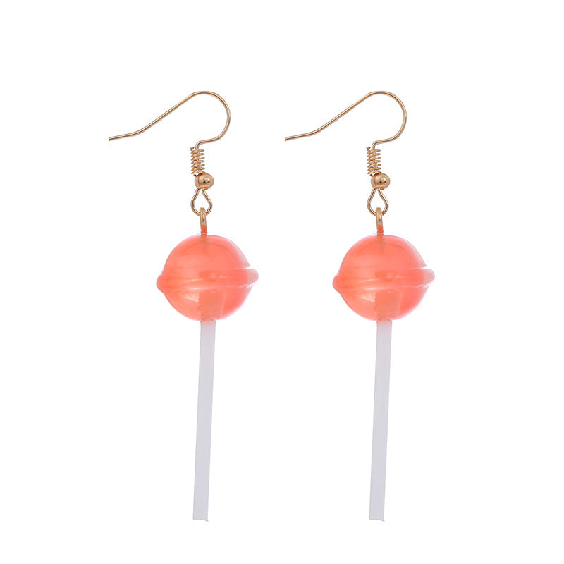 Love Lollipop Sweet Cute Heart Candy Earrings