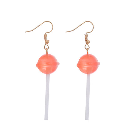 Love Lollipop Sweet Cute Heart Candy Earrings