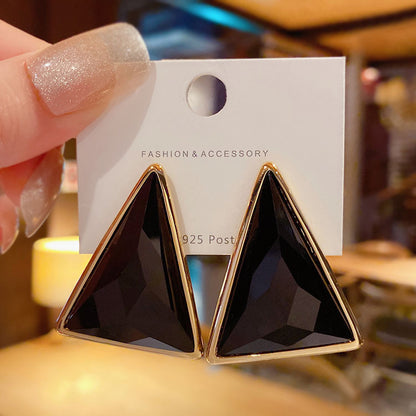 Women's French Style Exaggerated Geometry Triangle High Sense Earrings