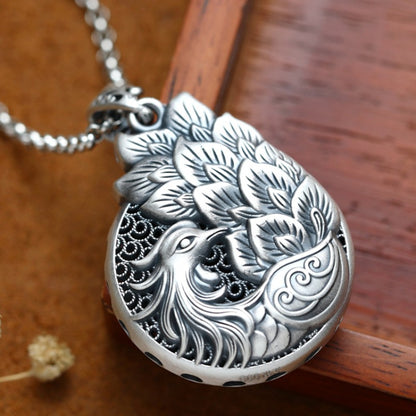 Women's Vintage Peacock Double-sided Thailand Sier Sweater Pendants