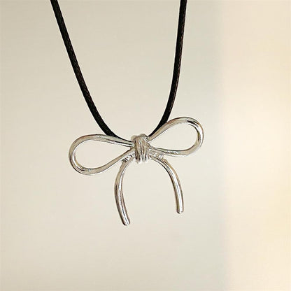 Women's Travel Minimalist Bowknot Sweater Chain Unique Necklaces