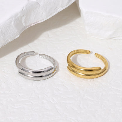 Style Stainless Steel Open Minimalist High-grade Rings